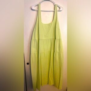 Adorable Light Lime Green Dress with Back Tie